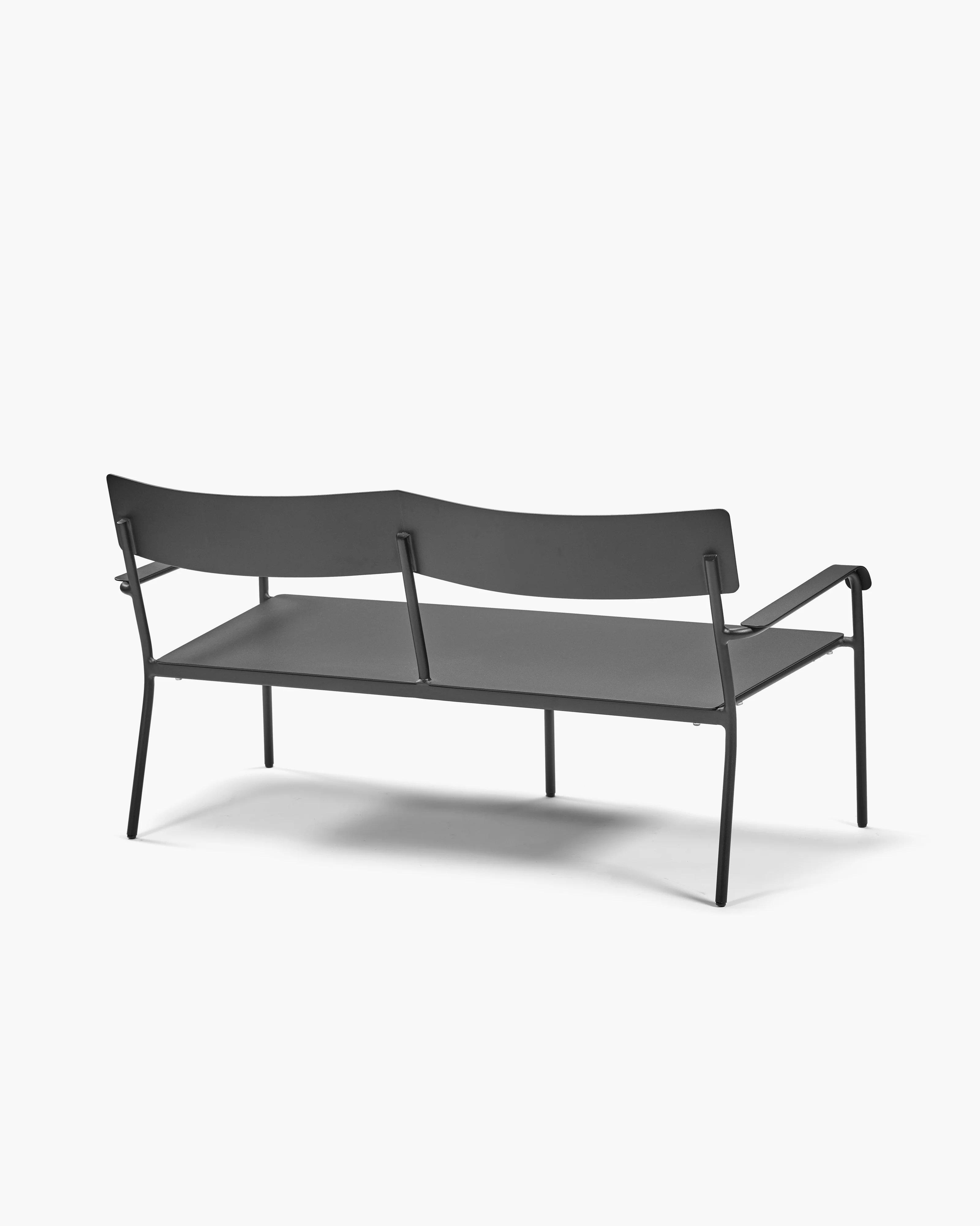 Two seater aluminium black August - Image 4