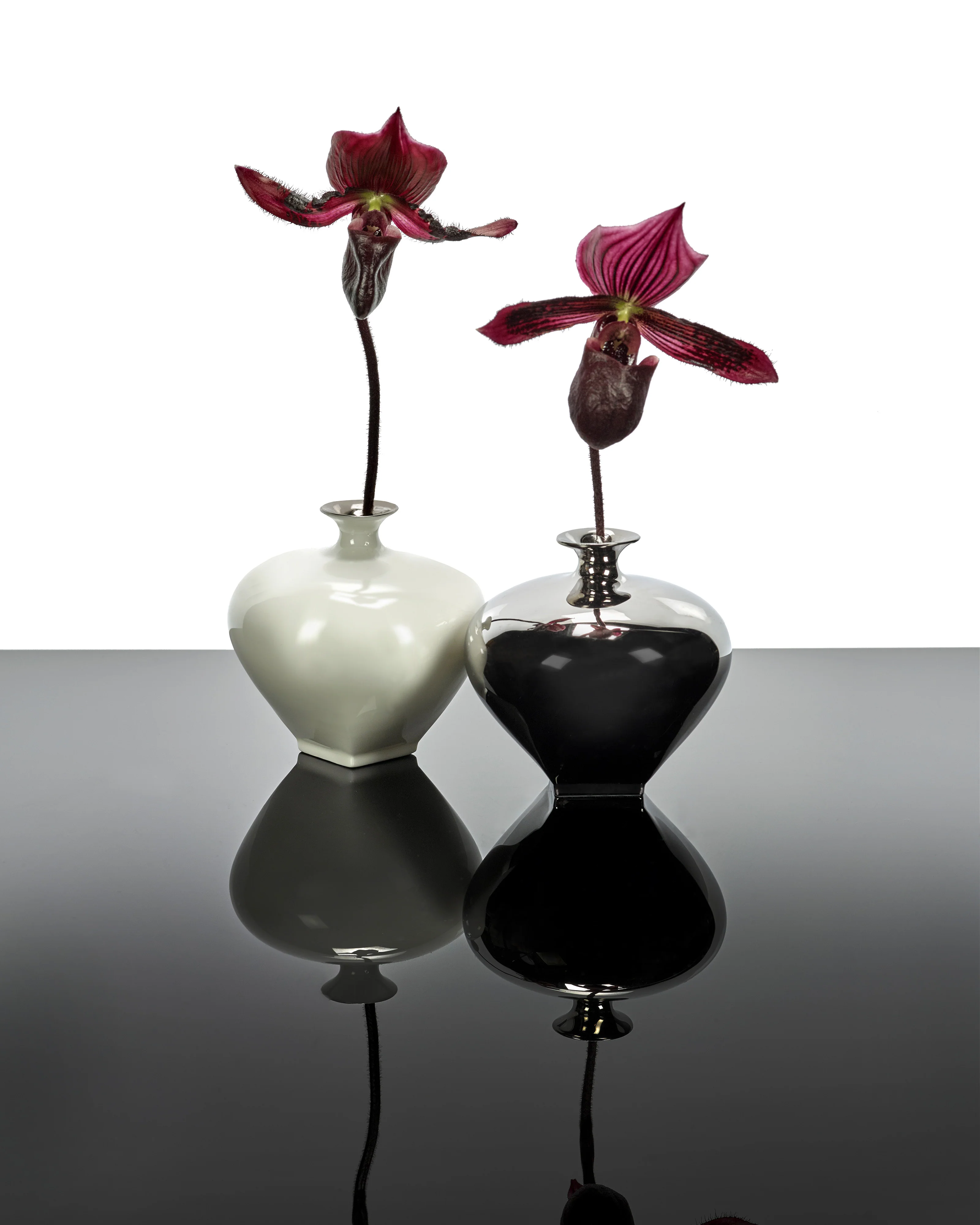 Vase 01 white - silver Josephine - Image 2