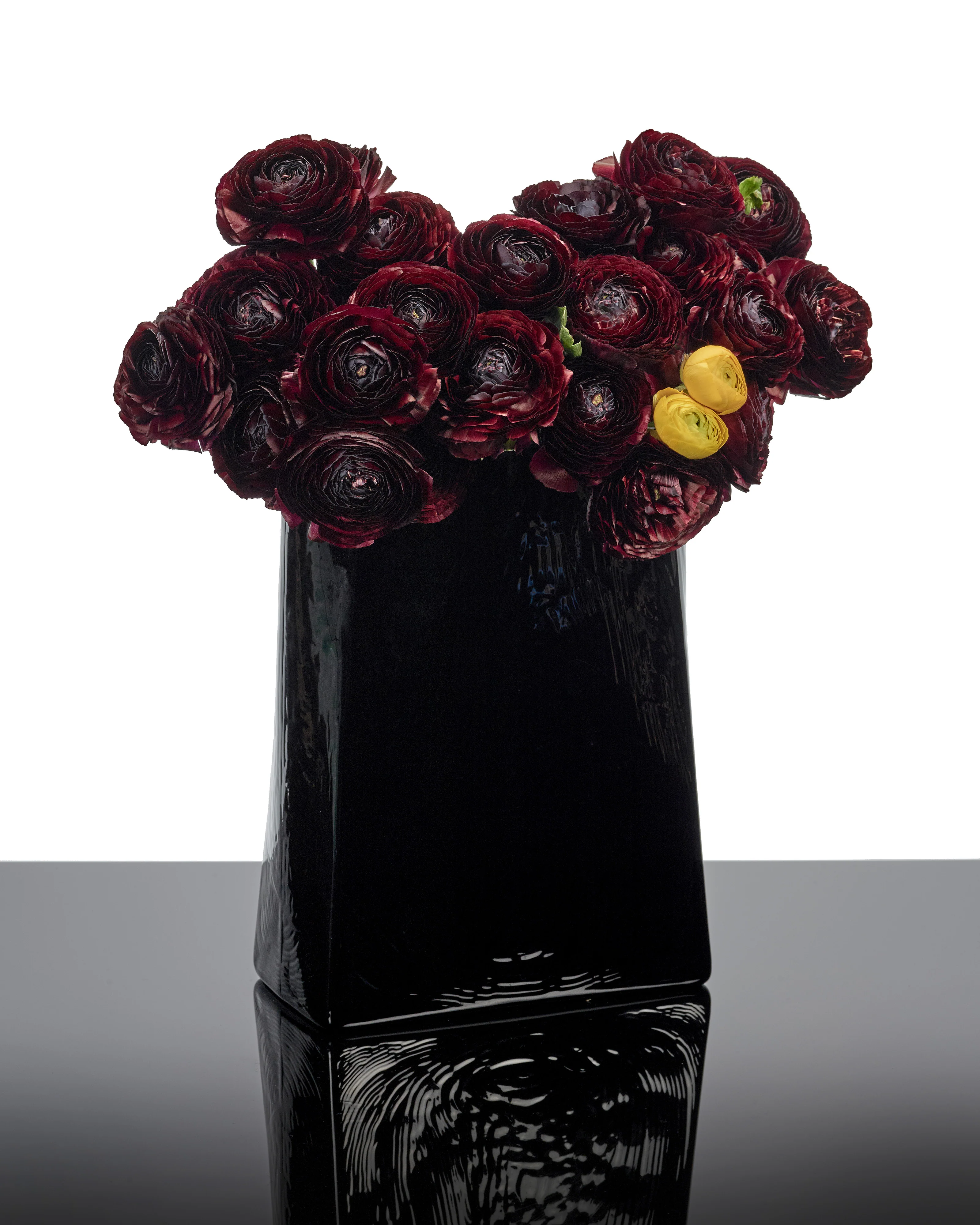 Vase with glass tube 03 black Josephine - Image 2