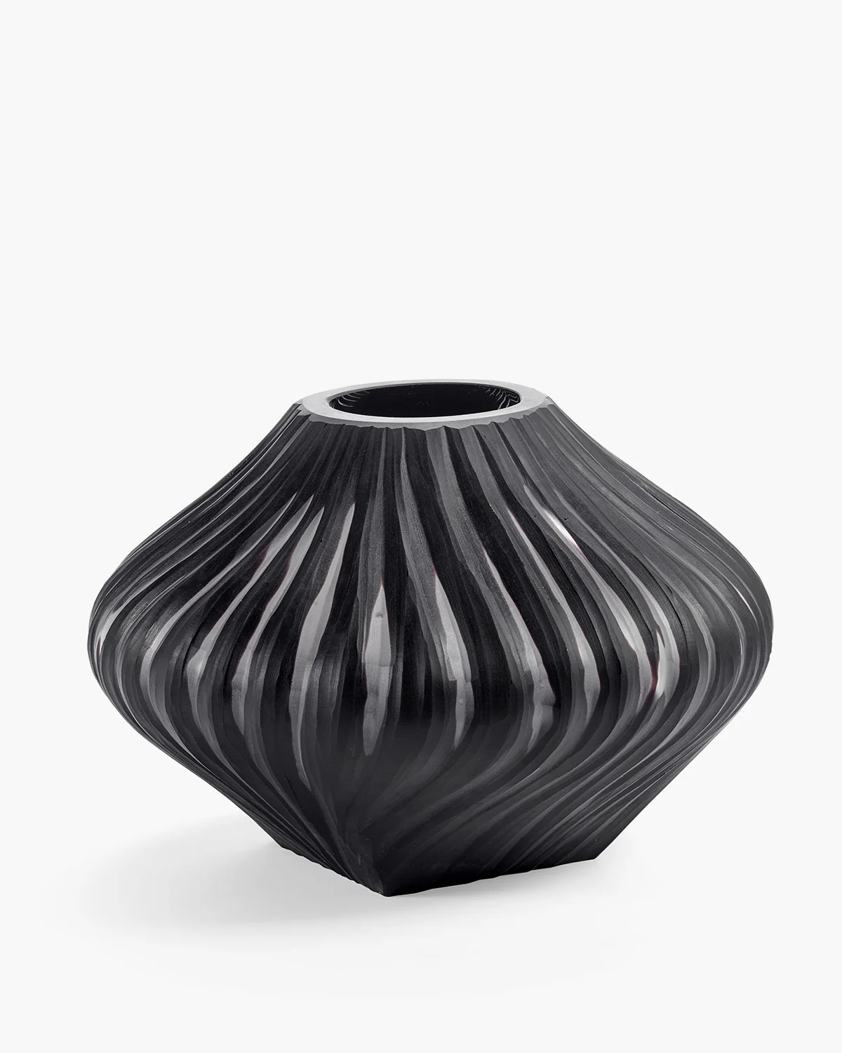 Vase with glass tube 04 black matt Josephine - Image 3