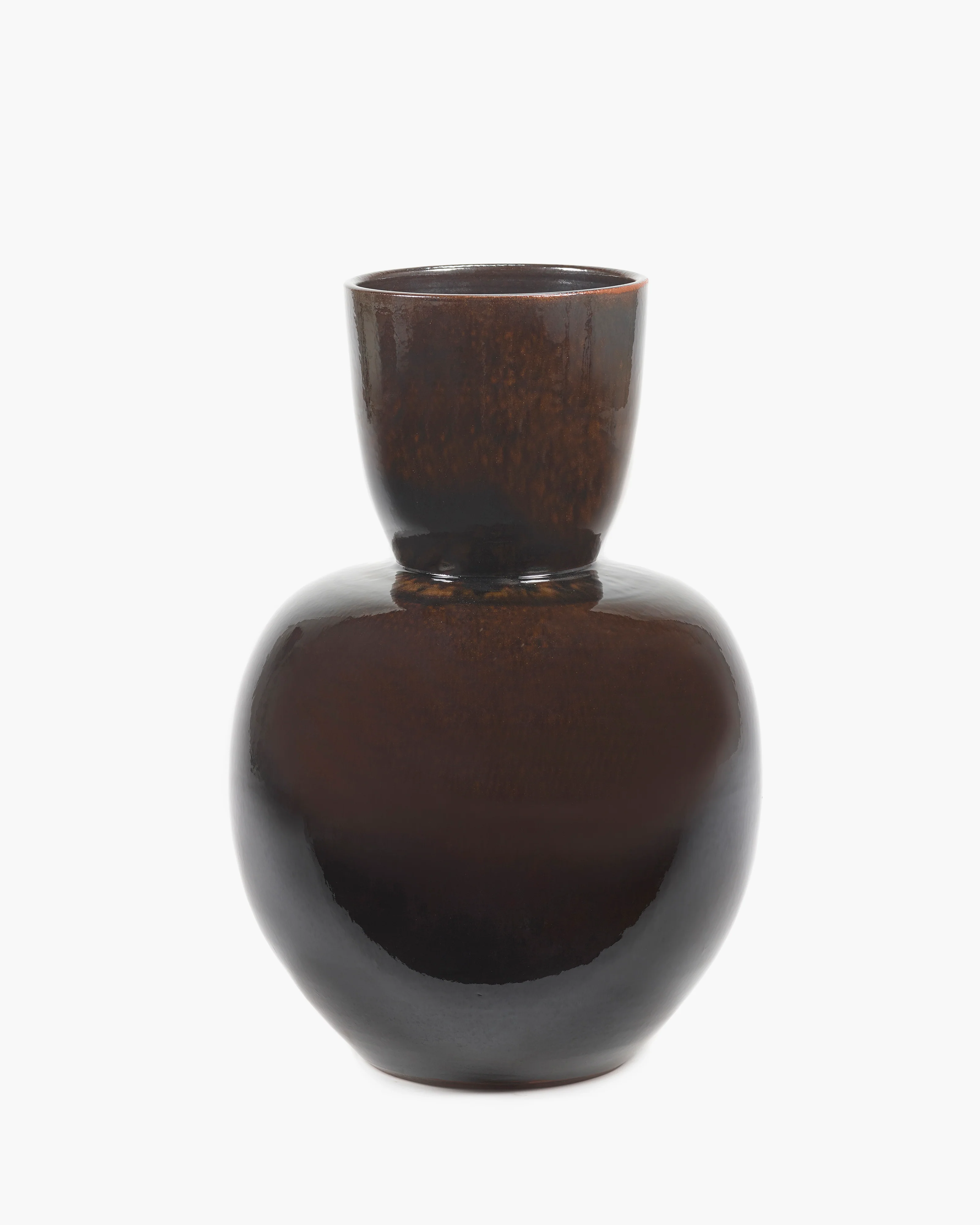 Vase M brow- black Pure