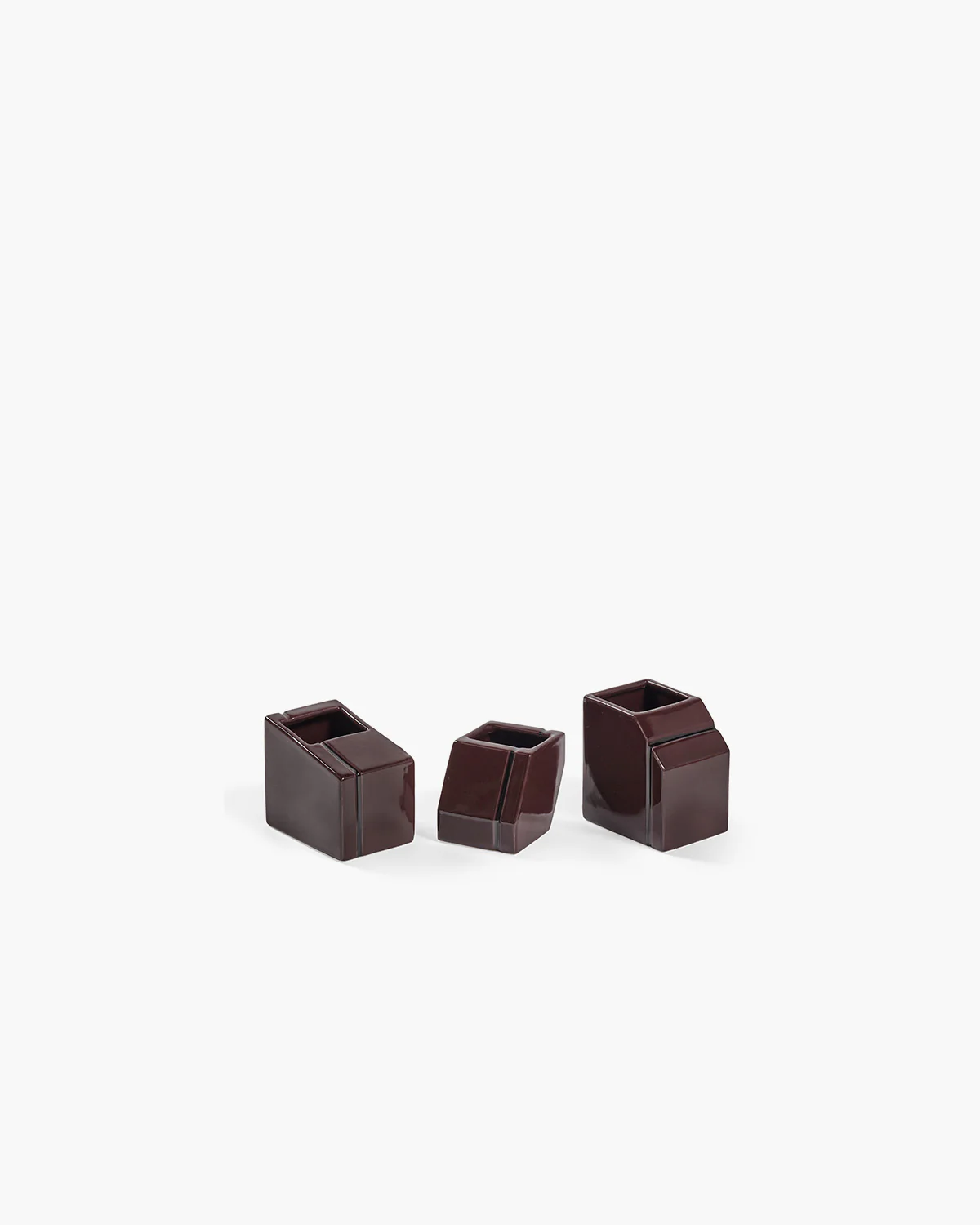 Vase mini ass/3 burgundy Silos
