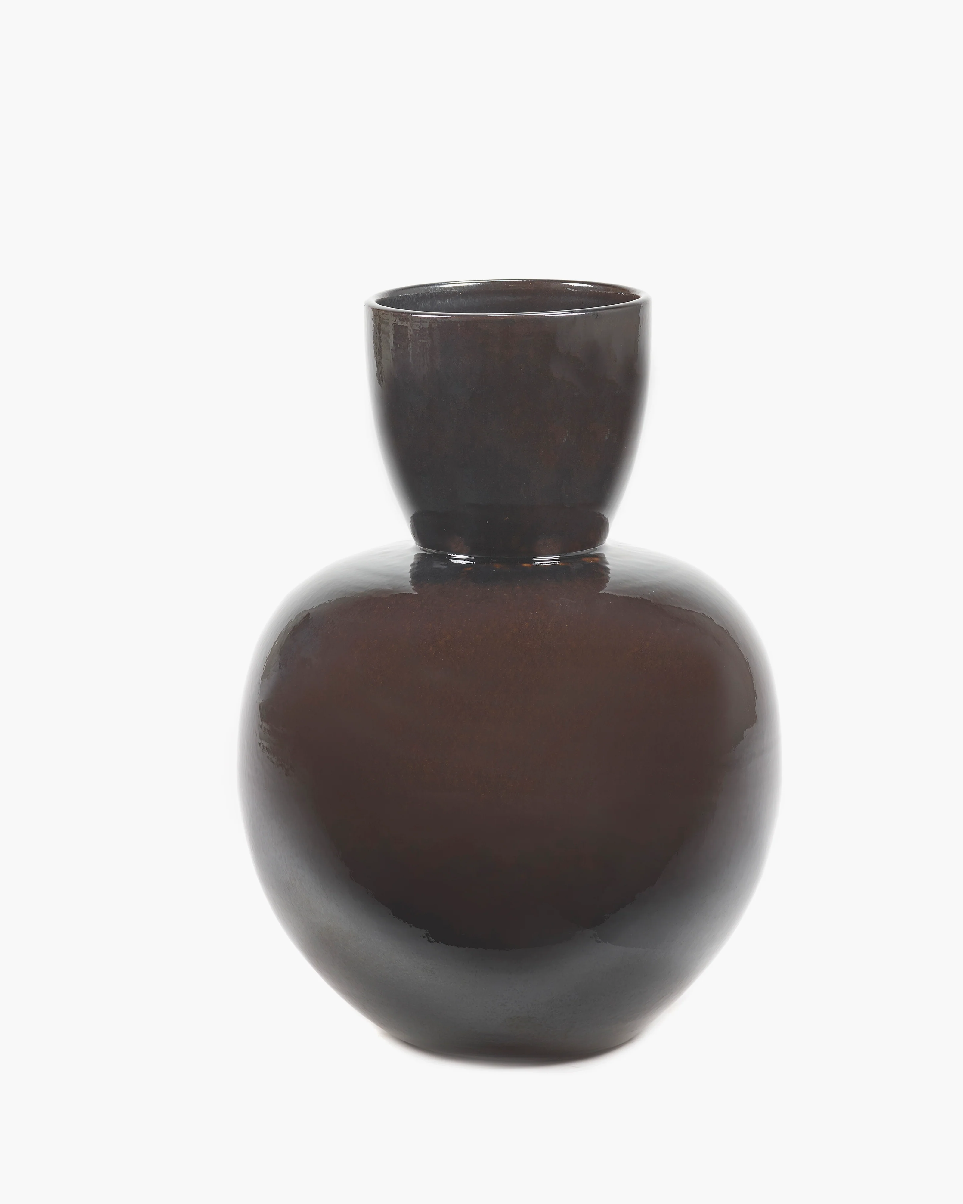 Vase S brown black Pure