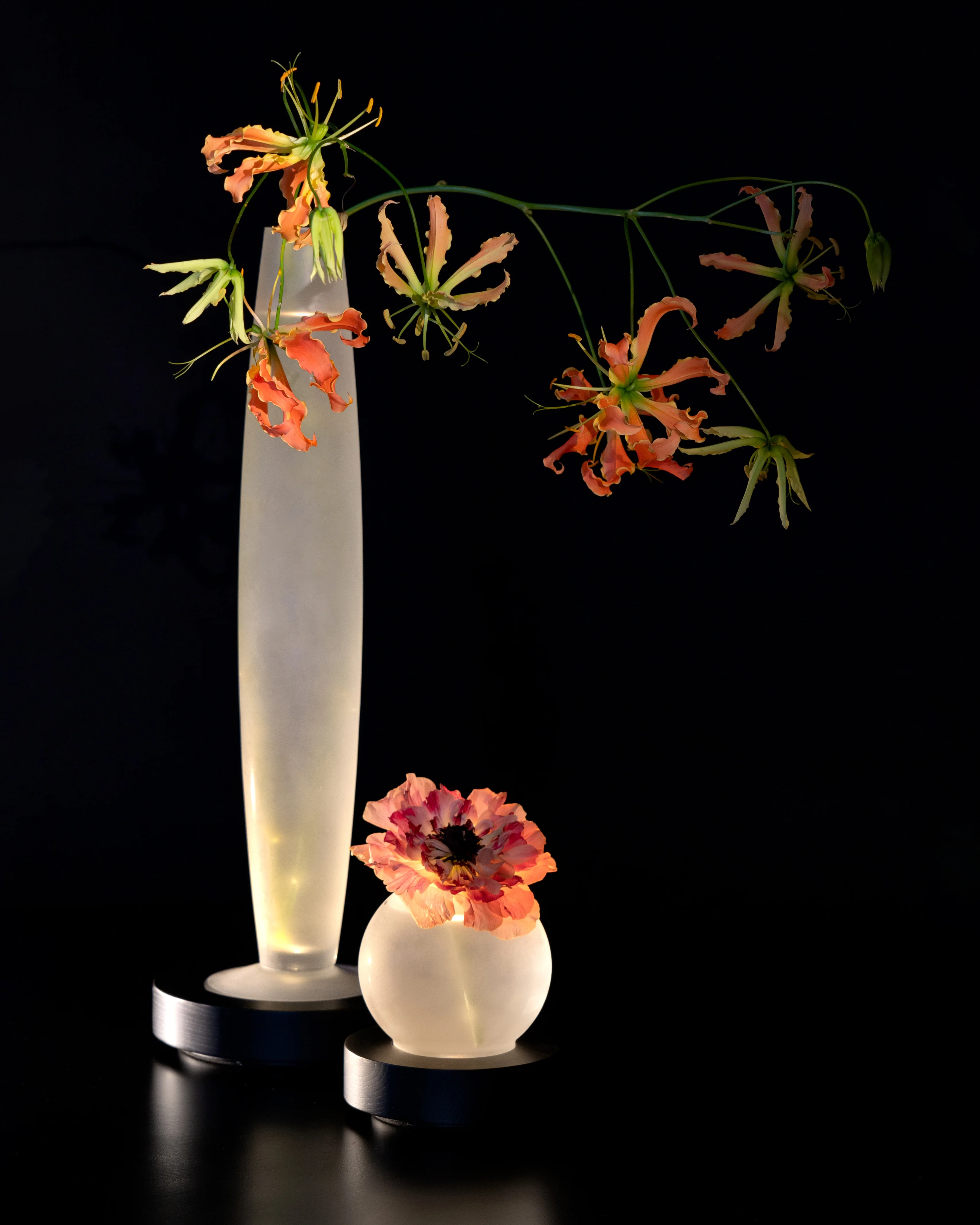 Vase/table lamp black white Lara - Image 7