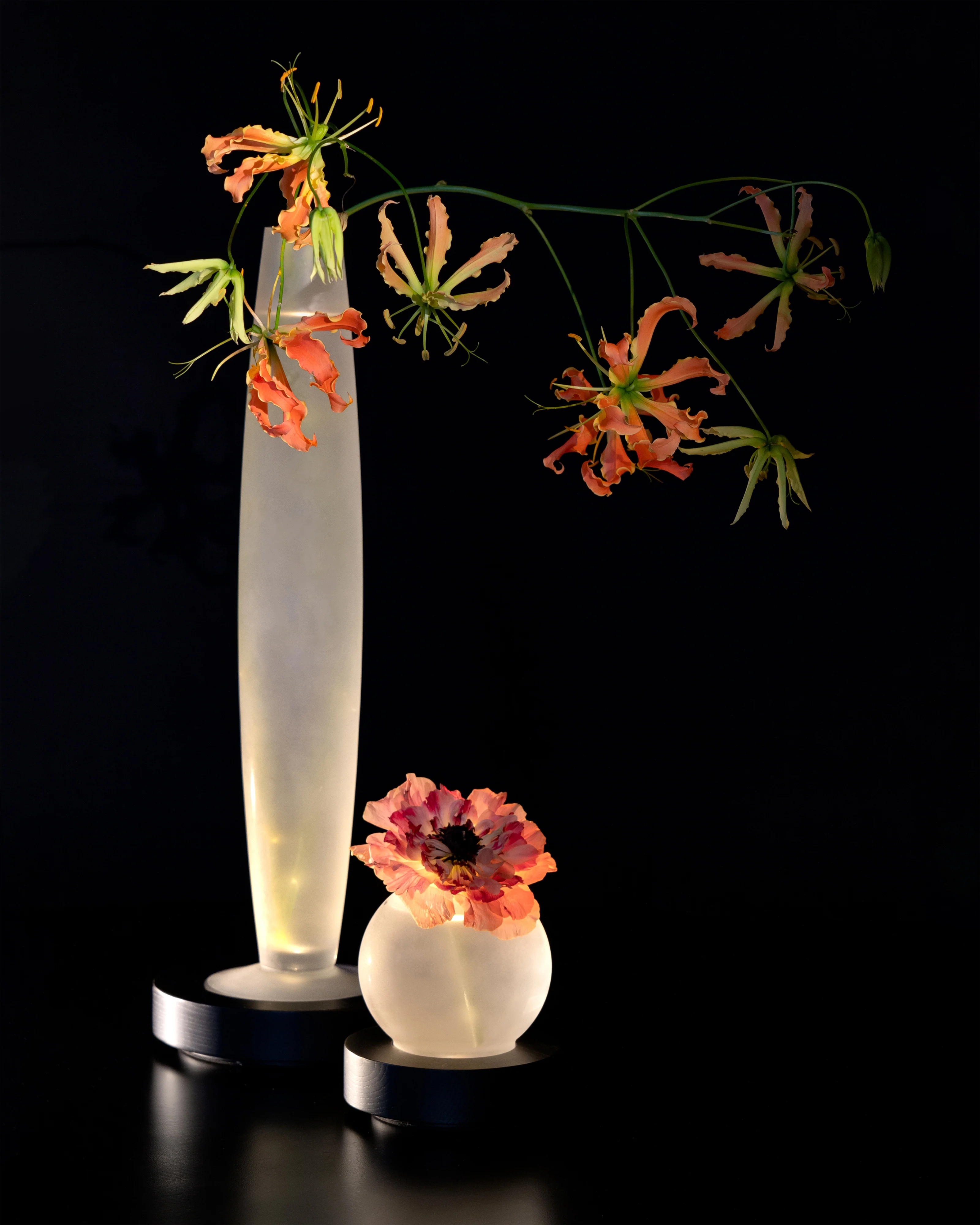 Vase/table lamp black white Lys 3 - Image 2