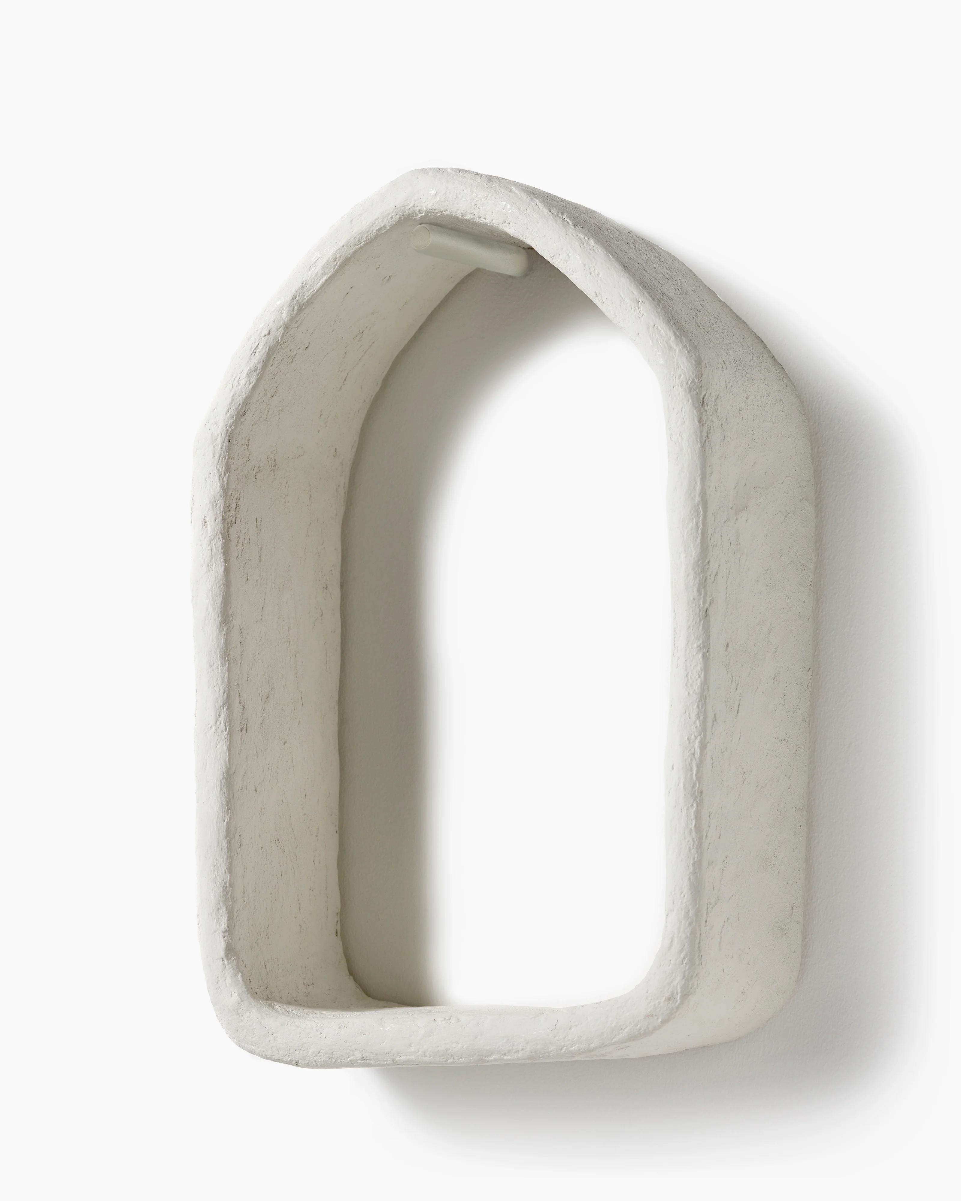 Wall niche white paper mache Earth